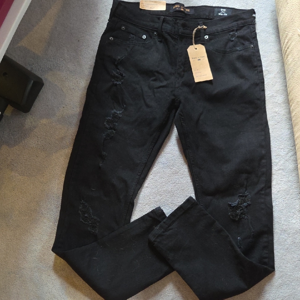 Black Distressed Jeans